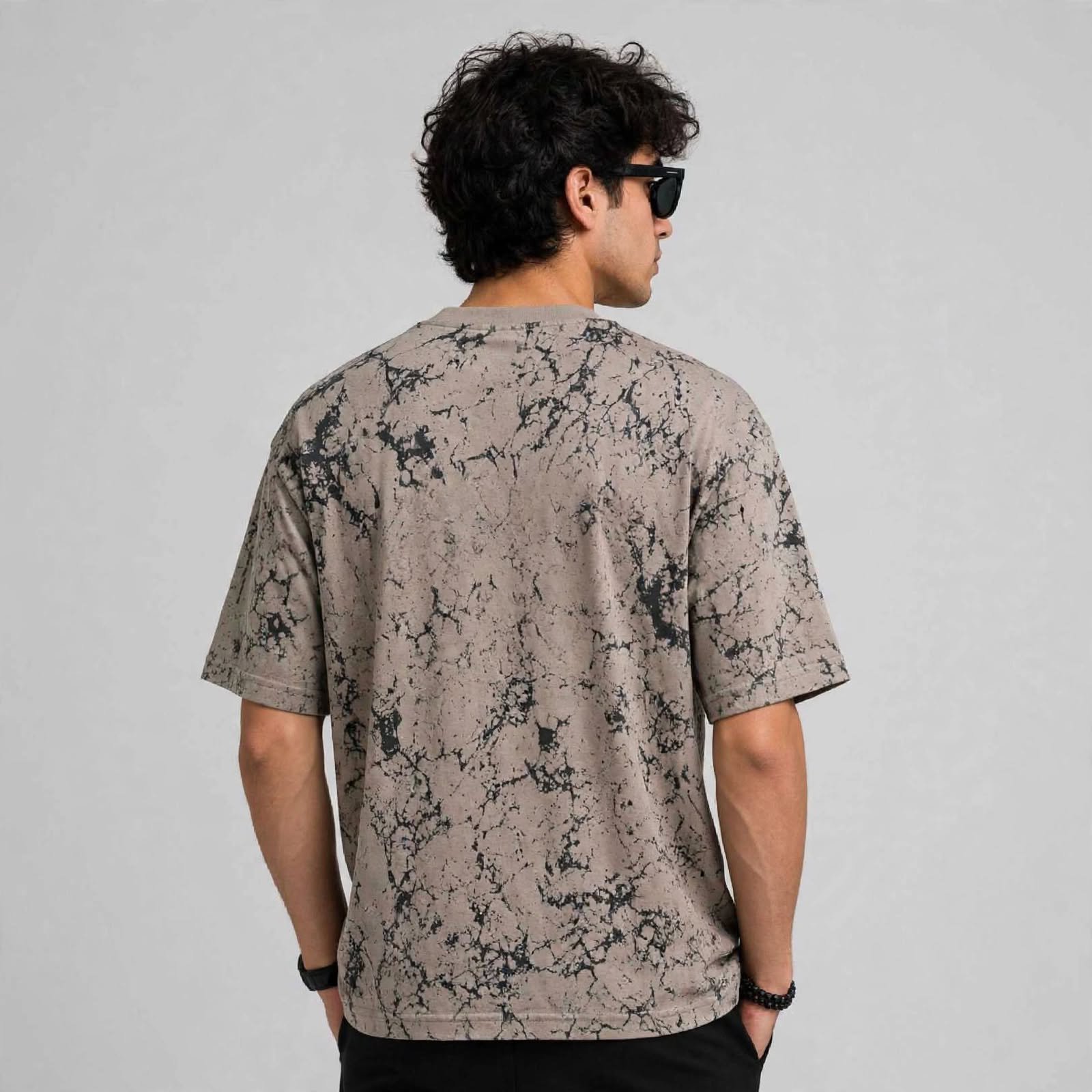 New York DropShoulder T-Shirt – Beige - Image 2
