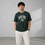 New York DropShoulder T-Shirt – Midnight Green