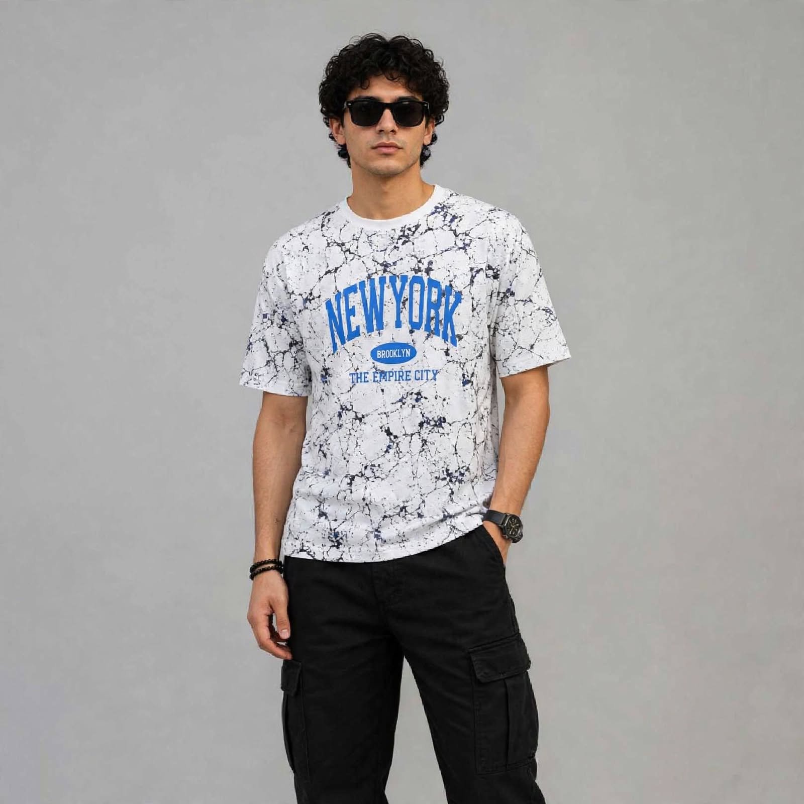 New York DropShoulder T-Shirt – White