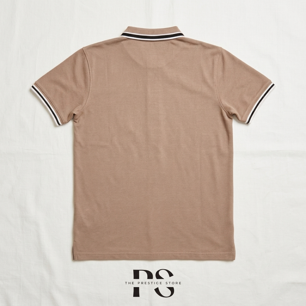 Premium Polo T-Shirt – Beige - Image 2