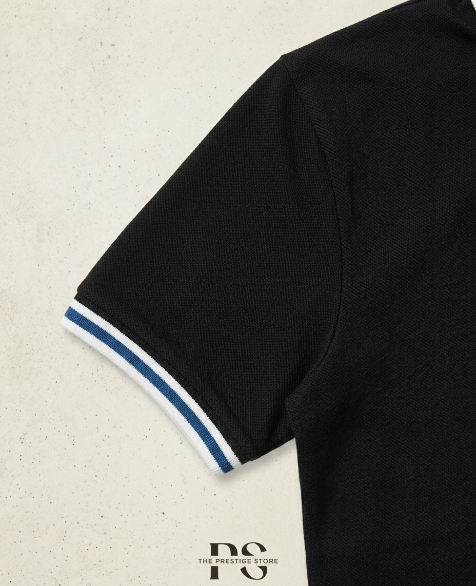 Premium Polo T-Shirt – Black - Image 3