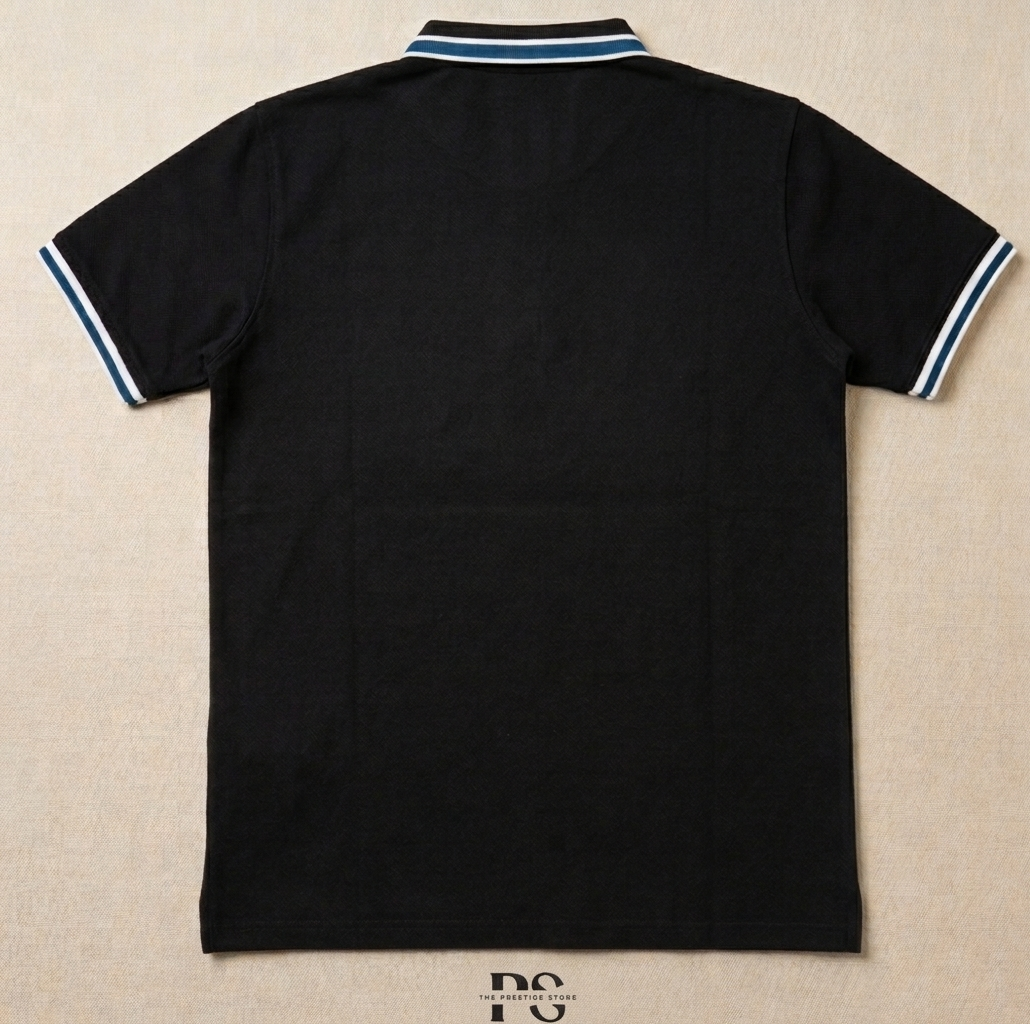 Premium Polo T-Shirt – Black - Image 2