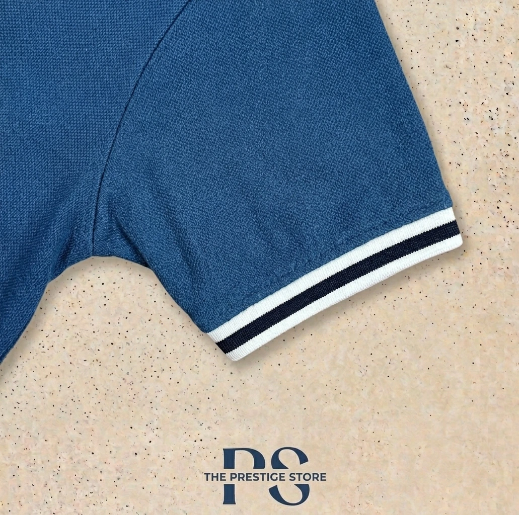 Premium Polo T-Shirt – Blue - Image 3