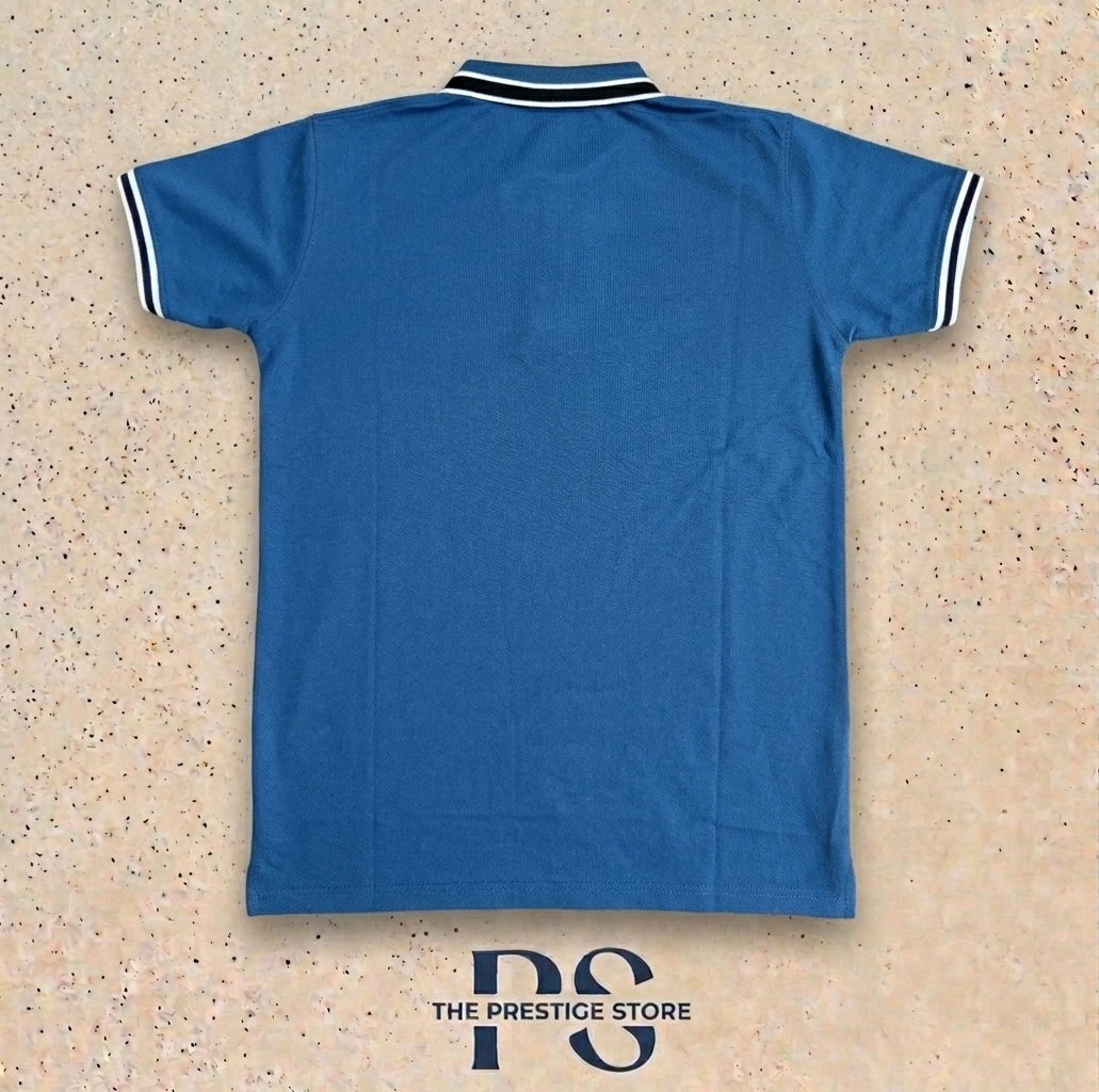 Premium Polo T-Shirt – Blue - Image 2