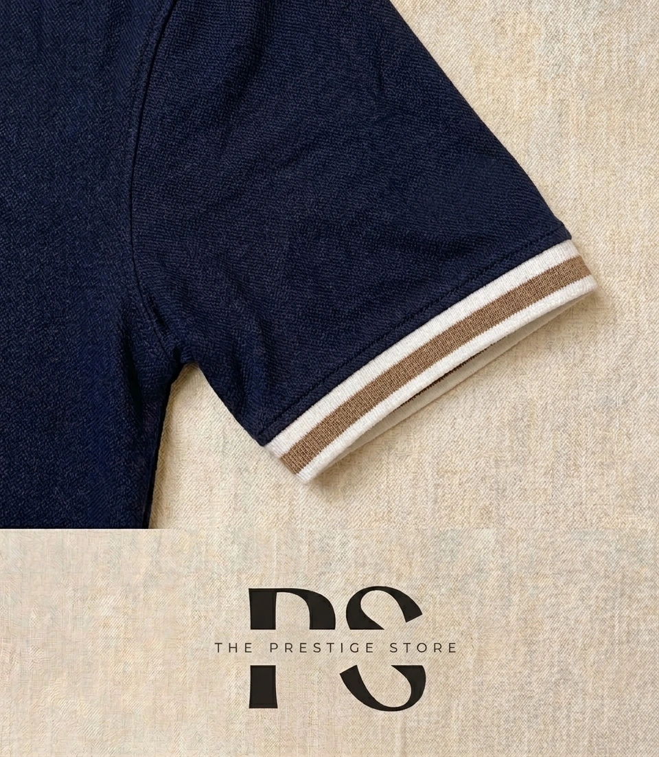 Premium Polo T-Shirt – Navy Blue - Image 3