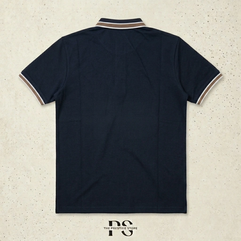 Premium Polo T-Shirt – Navy Blue - Image 2