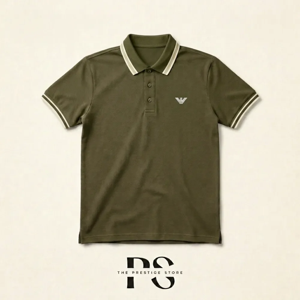 Premium Polo T-Shirt – Olive Green