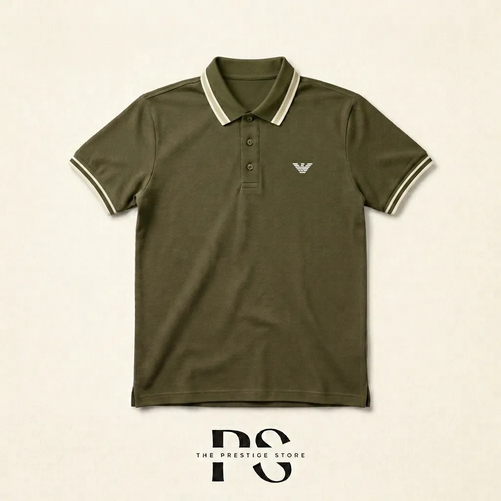 Premium Polo T-Shirt – Olive Green