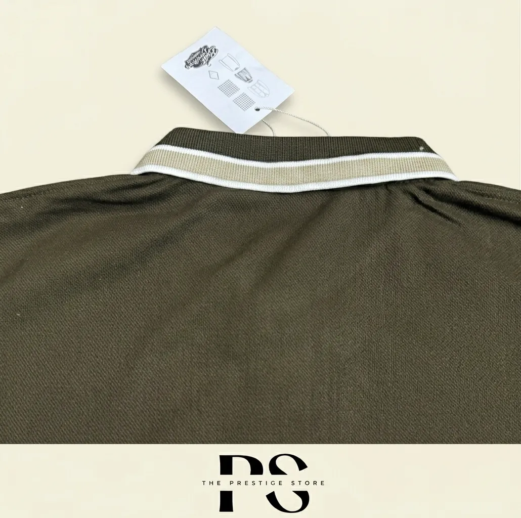 Premium Polo T-Shirt – Olive Green - Image 2