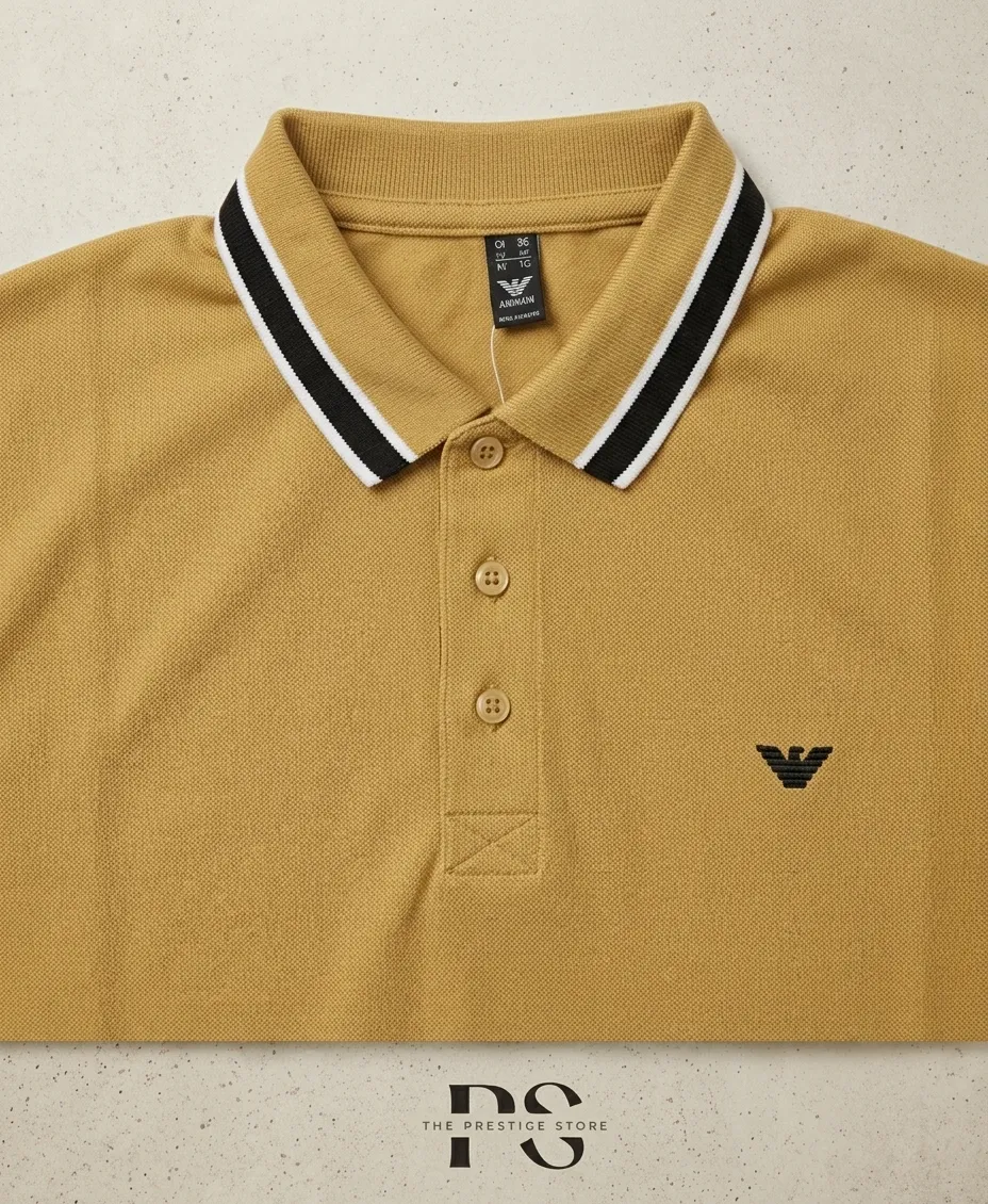 Premium Polo T-Shirt – Yellow - Image 4